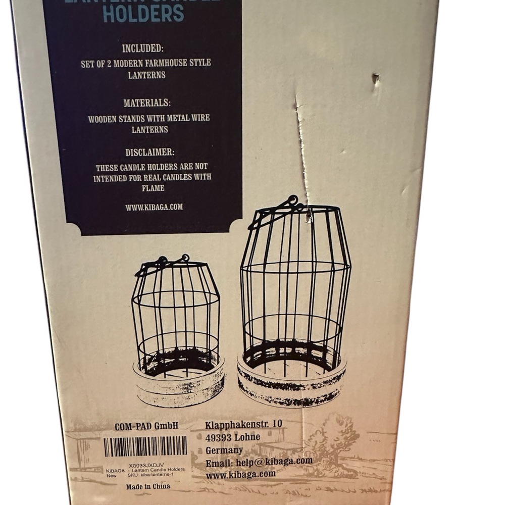 Amazon Kibaga Lantern Candle Holders Set - Black - Picture 3 of 4